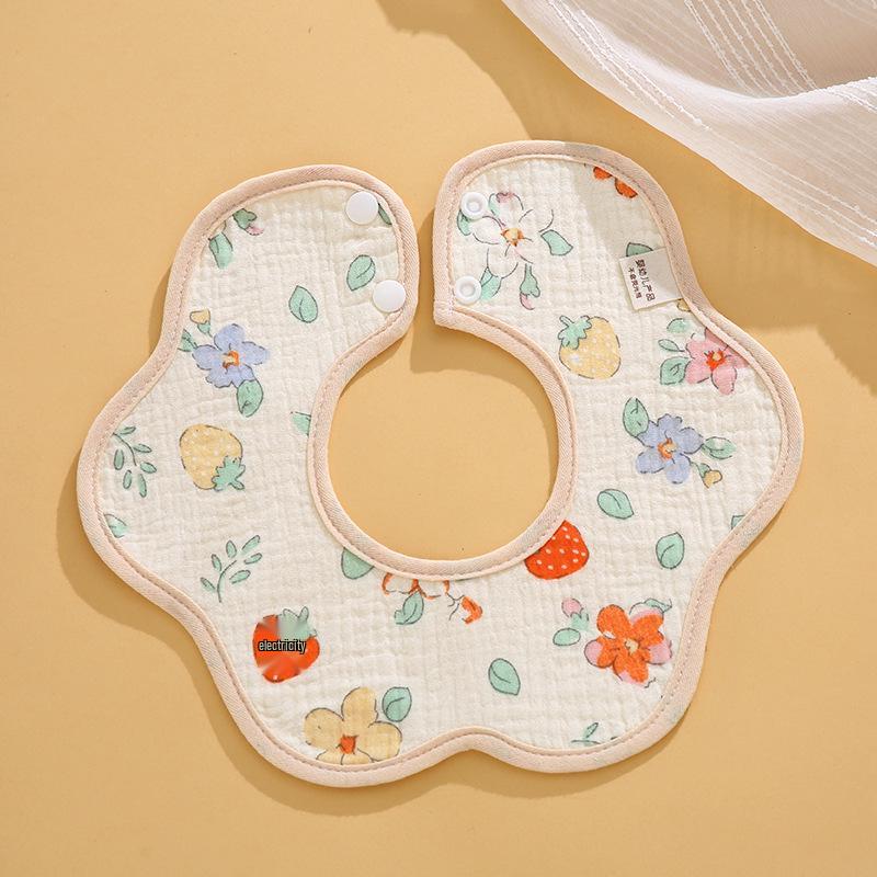 Vattentät Kreppbomull Petal Haklapp för Bebisar - Höst/Vinter Tecknad Design