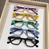 Men Women Portable Square Reading Glasses Large Frame Presbyopia Eyeglasses Oversized Clear Glasses