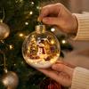 3D Christmas Tree Ball Ornament - Clear Hanging Plastic Lighted Decoration for Holiday Trees