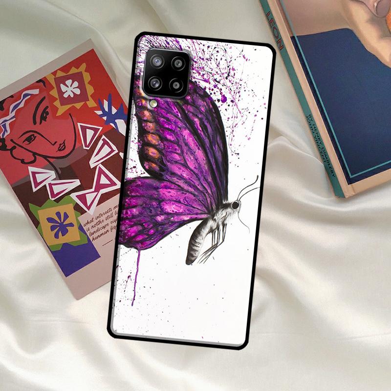 Luxury Butterfly Case For Samsung Galaxy A54 A06 A05 A16 A26 A36 A56 A53 A32 A52 A33 A13 A55 A35 A15 A14 A34
