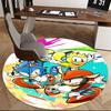 1pc Sonic the Hedgehog Anime Cartoon Design Round Carpet  Office Chair Mat, NonSlip Rug for Home Decor, Living Room, Bedroom, Game Room