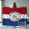 1PC AFC Ajax Custom Name Patterned Flannel Blanket Suitable For All Seasons for Home Decor Warmth and Comfort Gifts Holiday Present