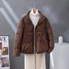 Cross-border autumn and winter new light cotton clothes women's short fashion foreign style loose stand-up collar warm jacket