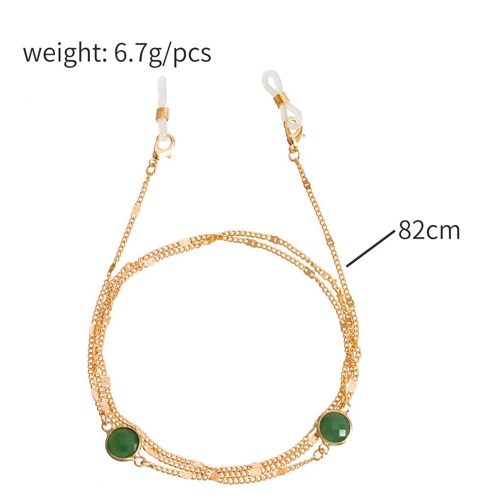 European and American masks hanging chain glasses chain imitation pearl mask chain color zircon metal glasses chain