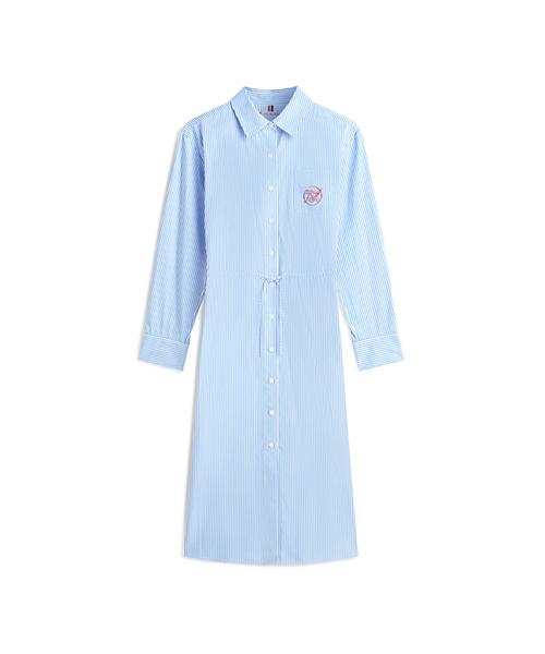 TOMMY HILFIGER Poplin Flare Shirt Dress (T22G0Tdr001Wt20Y6)