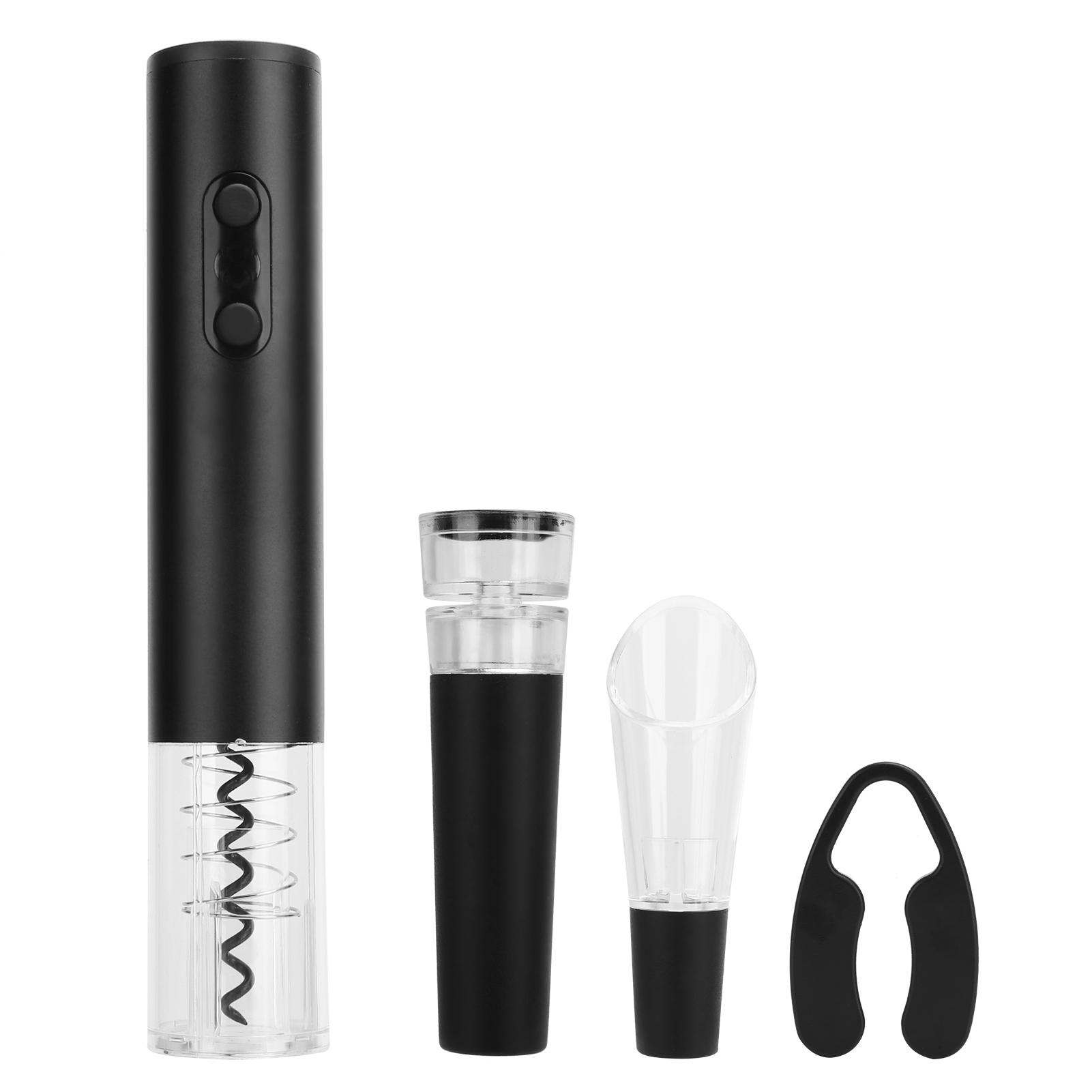 

Электрический штопор для винных бутылок, автоматический штопор с резаком для фольги, вакуумная пробка, серебристо-серый