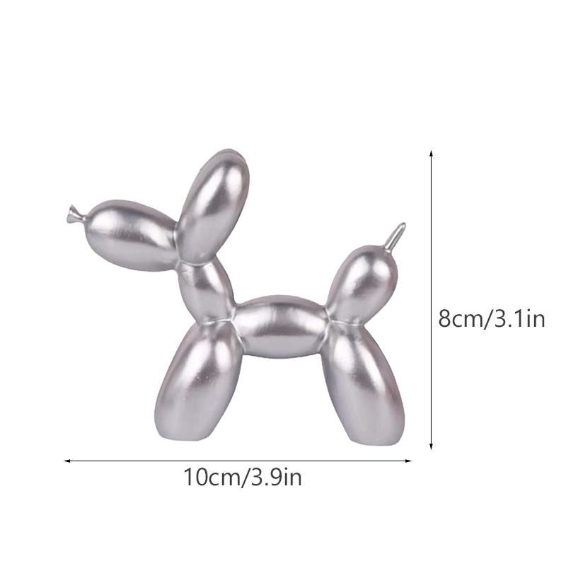 NORTHEUINS  Nordic Balloon Dog Figurines for Interior Resin Doggy Home Entrance Living Room Desktop Decoration Accessories Gifts