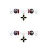 Cute Heart Moon Dangly Fake Nipple Piercings 2Pcs Set Non-Piercing Nipple Jewelry for Festival Party Body Decor