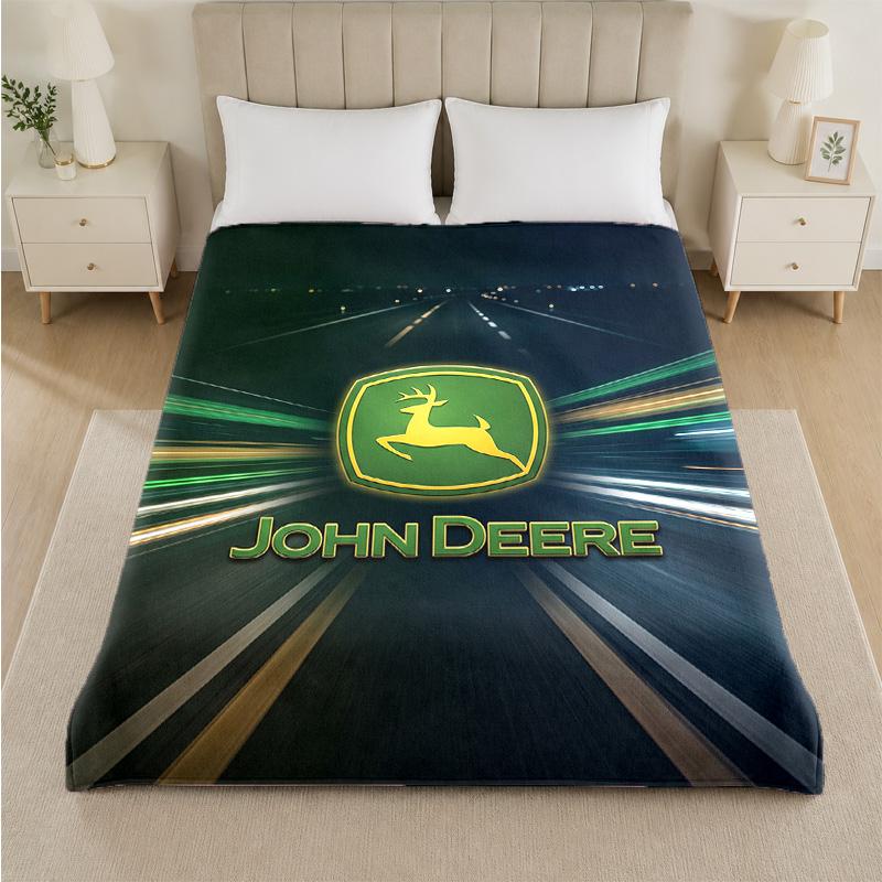 John Deere Print Flanelldecke Gemütliche Leichte Plüschdecke für Bett Sofa Haushalt