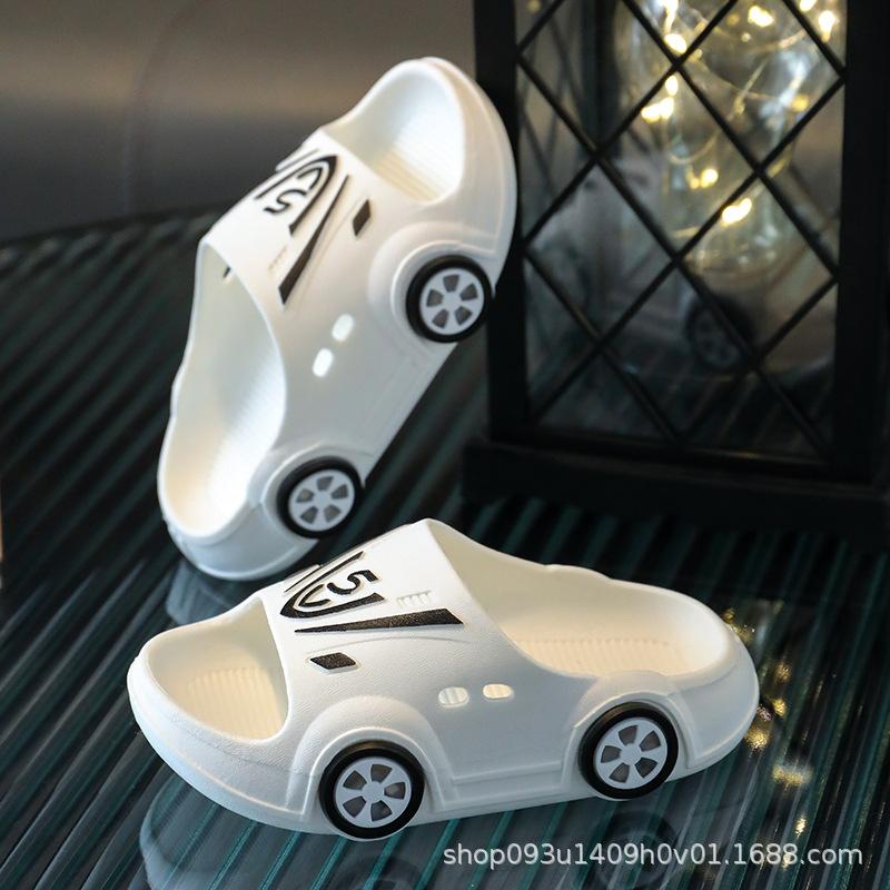 Fashion CINESSD Kids Luminous Slippers Summer Sandal Indoor Outdoor Soft Anti-slip Cartoon Car Kids Shoes Personality Children Sandals