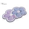 Quick Dry Shower Mat Double Flower Bath Mat, Super Absorbent Diatomaceous Earth Rug, Non-Slip Floral Washable Drying for Bathroom Floor Home Entrance