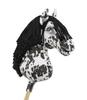 Cal de băț Hobby Horse Large Premium - Tarantula alb-negru cu coamă neagră A3