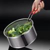 16cm Edelstahl Schaumlöffel Siebkorb für Nudeln, Frittiertes Essen, Hitzebeständig, Ergonomisch