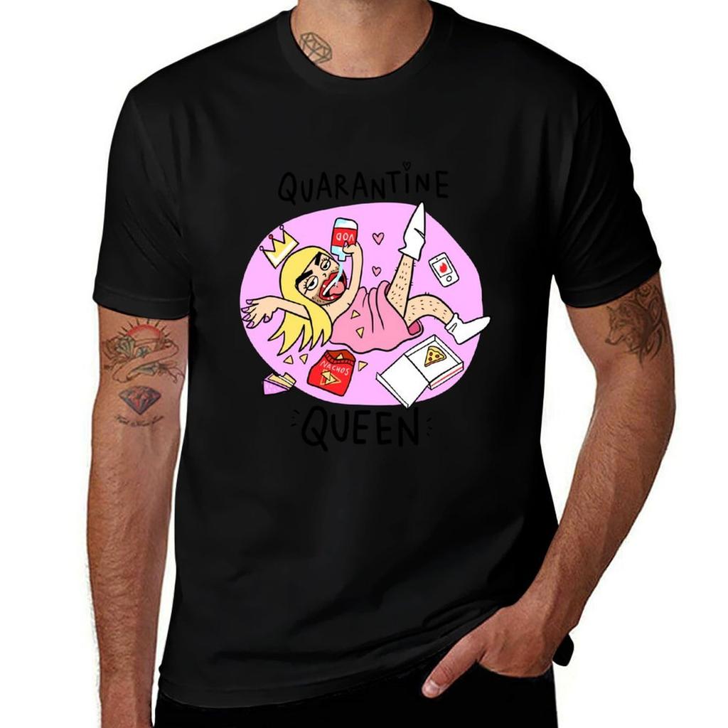 Quarantine Queen T-Shirt Anime Tshirt T Shirts for Man Graphic Tees T-Shirt