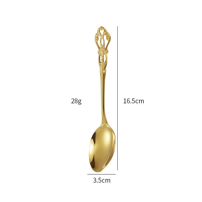 Elegant Stainless Steel Cutlery Set: Royal Court Embossed Steak Knife, Fork & Dessert Spoon for Western Cuisine