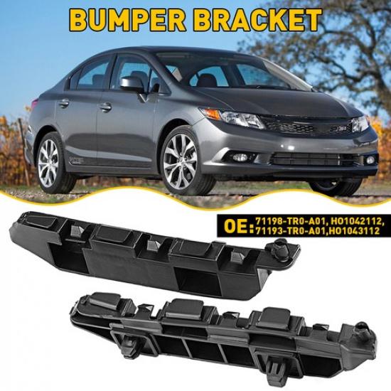 Pair Fit Sedan 2012 CIVIC 2013 2014 Bumper 2015 Front Beam Bracket Mount Support
