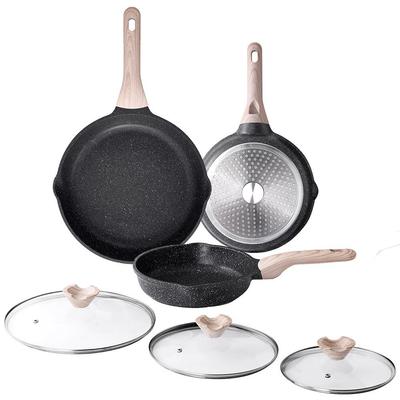 Antihaft-Bratpfanne mit flachem Boden für Steak, Omelett, Pfannkuchen, Frühstück, Pfannengerichte, Gas- und Induktionsherde