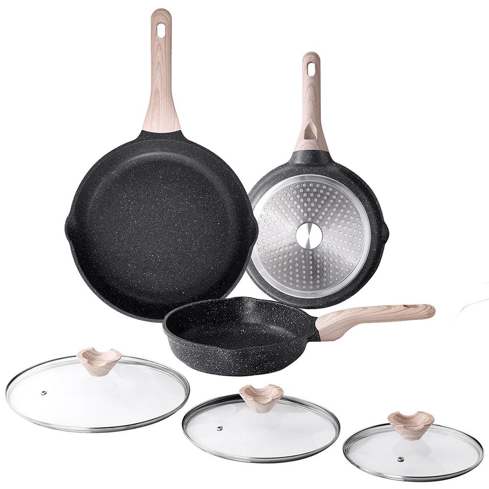 Non-Stick Flat-Bottomed Frying Pan for Steak, Omelette, Pancake, Breakfast, Stir-Fry, Gas & Induction Cookers