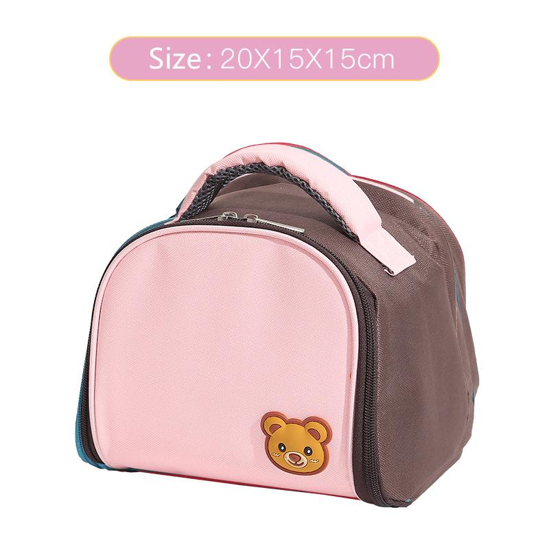 Roztomilý medvídek izolovaná taška na oběd pro ženy na zip, termální krabička na oběd, snídaňová taška, přenosná školní taška na piknik a cestovní jídlo