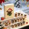 Niedliche Tier-Spielzeugsammlung 2026 Eule/Hund Adventskalender, 24 Tage Countdown bis Weihnachten mit Mini-Figuren-Box-Schmuck, PVC Sammelfiguren