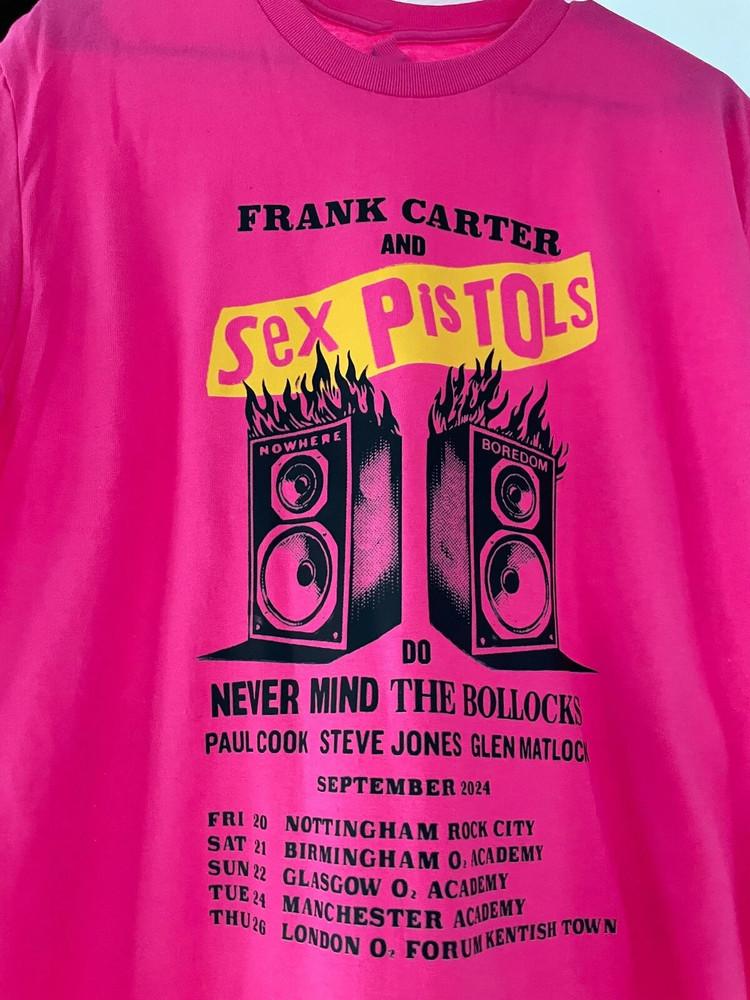 SEX PISTOLS FRANK CARTER ТУР UK PUNK 2025 Футболка Полный размер S-5XL Унисекс Футболка XL