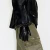 BIMBA Y LOLA [23FW] BIMBA Y LOLA Black Leather Ribbon Gloves B236AIG016BKB