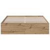 Bed Frame with Storage Artisan Oak 160 x 200 cm