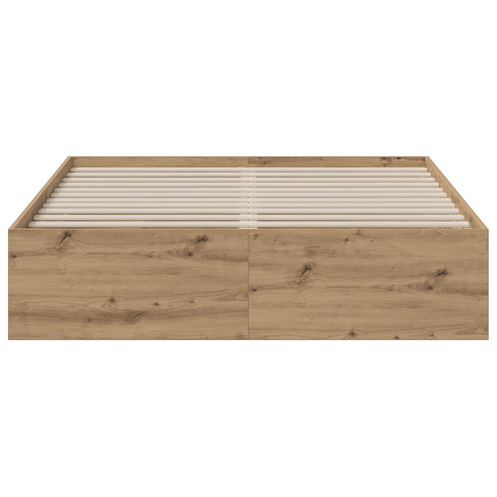 Bed Frame with Storage Artisan Oak 160 x 200 cm