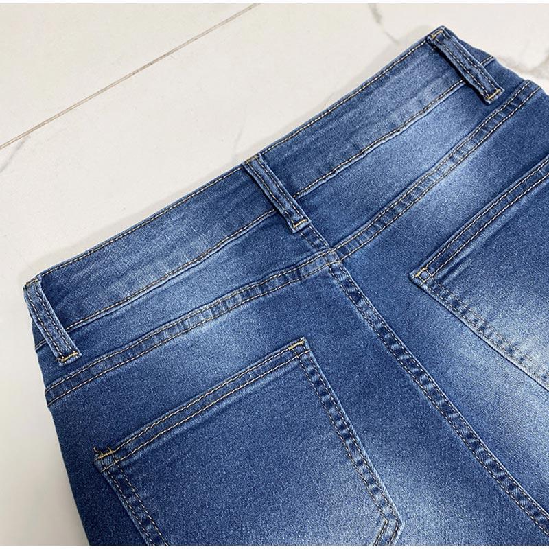 Fashionable High Waist Straight Leg Jeans Women's Solid Color Casual Wide Leg Pants Cuffed Loose Fit Denim Trousers 2025 Spring Autumn