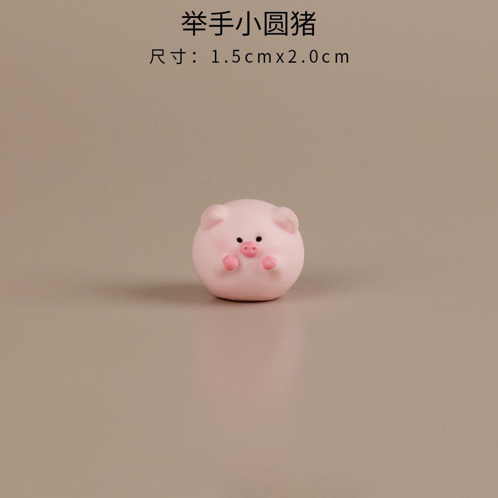 1pc Creative Cartoon Cute Little Pig Micro Landscape Decoration Accessories, Doll House Desktop Small Ornaments