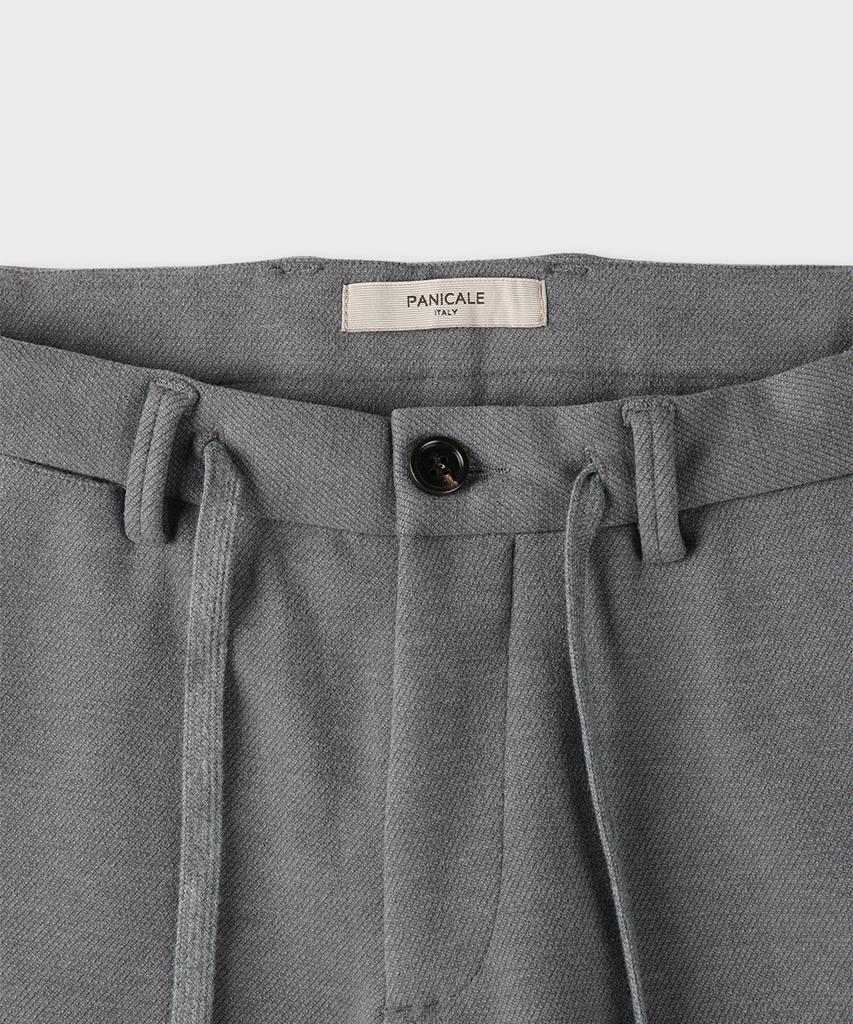 PANICALE Gray Tencel Drawstring Slacks