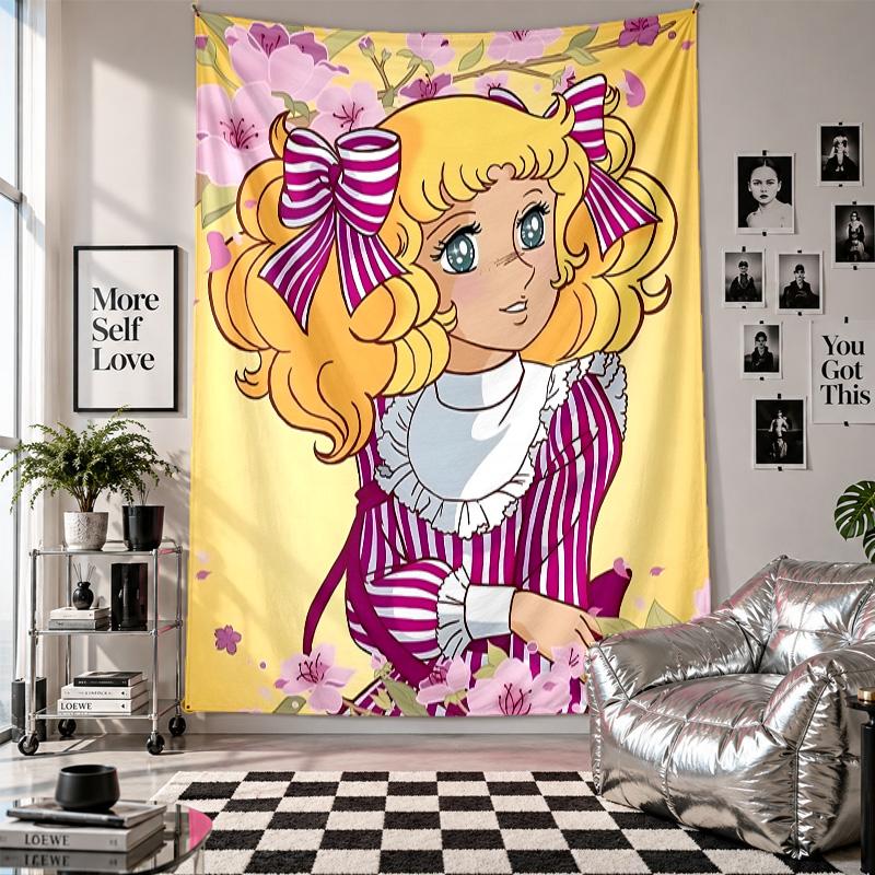 Arazzo da Parete Candy Candy Art Tessuto da Appendere Copertura di Sfondo Decorativa per Decorazione della Stanza