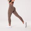 JYL Snow Leopard Print Yoga PanHip Lifting Tight Outfit