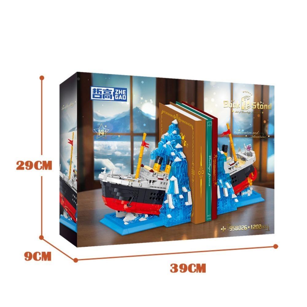 High-Quality 1202Pcs Self-assembly High-Quality Titanic Construction set High-Quality Building High-Quality Block Iceberg High-Quality Bookends