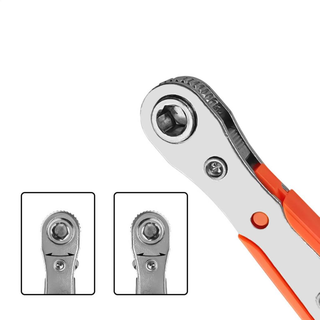 Ratchet Screwdriver With Bits Handheld Right Angle Pocket-Sized Ratcheting Screwdriver With 10 Bits For Homeowners Hobbyists