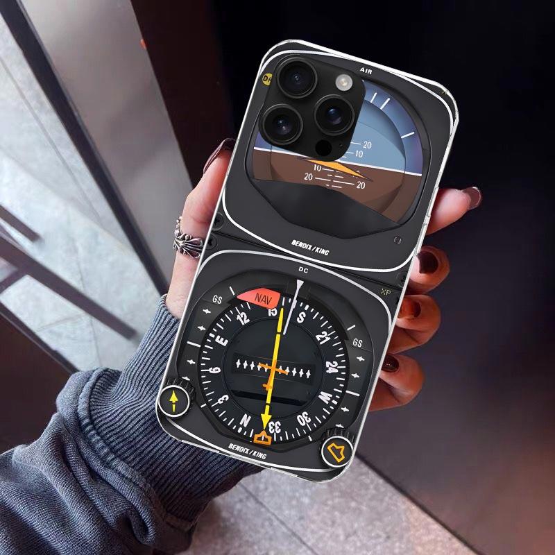 Aviation Aeroplane Helicopter Cockpit Instrument Phone Case For iPhone 17 Air 16 15 Pro Max 14 Plus 13 Mini 12 11 Cover 7 8 SE S