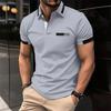 Stylish short-sleeve polo shirt, slim fit, ideal for casual daily wear.