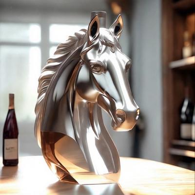 Cabeça de Cavalo Whiskey Recipiente Criativo para Bebidas Alcoólicas Garrafa de Vinho Decantador de Whiskey Vidro Presente Único para Entusiastas de Bebidas Alcoólicas