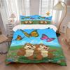 3pcs Butterfly Chip & Dale Print Cover Set Ultra Soft, Breathable, and Comfortable Bedding with Stylish Design for Bedroom and Guest Room Decor 1