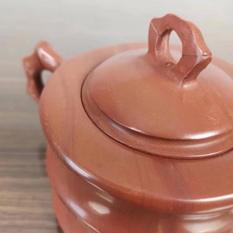 Handmade Muyu Stone Bamboo Knot Teapot