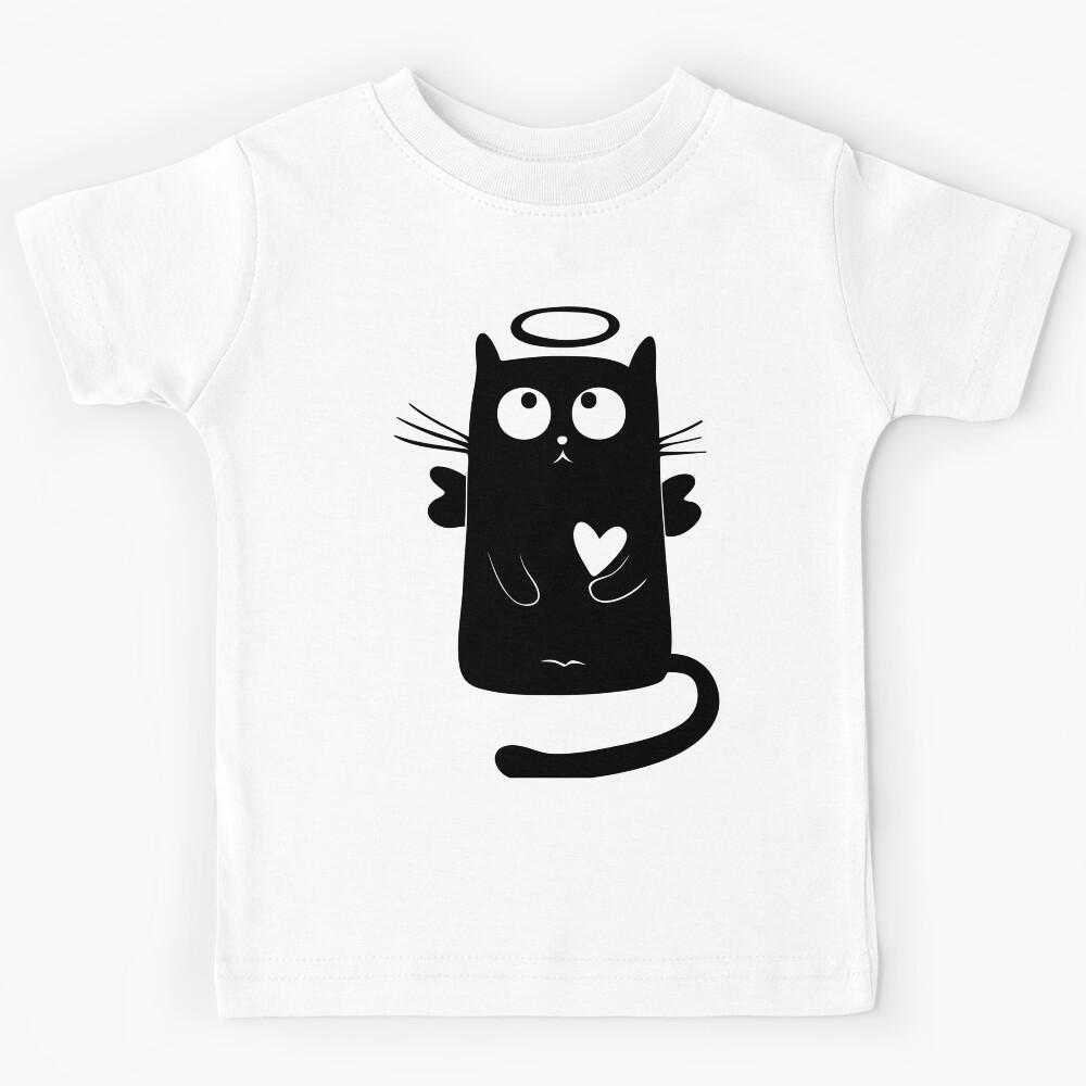 Black Cat Kids T-Shirt 170