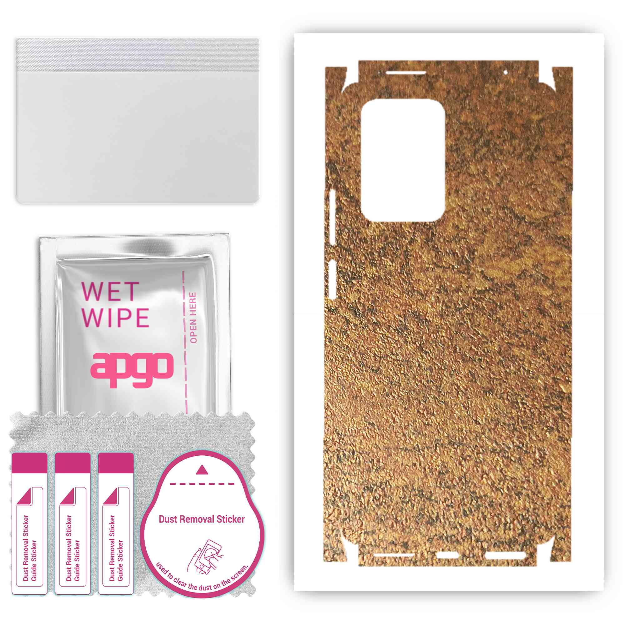 

apgo Protective Skin Sticker for the back+sides compatible with Xiaomi 11T, Full Wrap Film, Foil, Vinyl - Pattern Rusty Copper