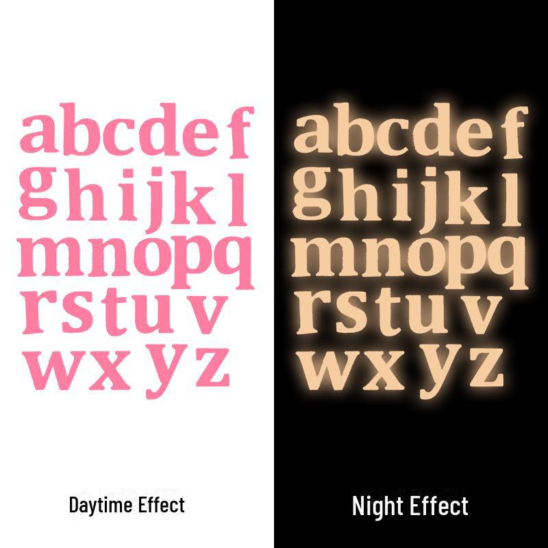 

Флуоресцентные светящиеся настенные наклейки - 26 английских букв для украшения детской спальни