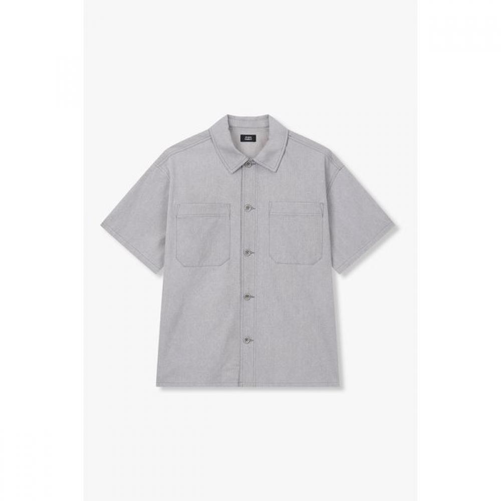 

Studio Tomboy Washed Cotton Half Sleeve Shirt 91m6221223 Blue/M