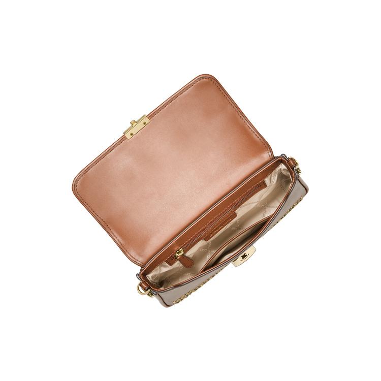 New MICHAEL KORS Bradshaw Artificial Leather Handbag Crossbody Bag Women's Leather Brown 30T2G2BL1Y-230