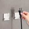 Cârlig Pliabil Multifuncțional Cârlig cu Ștecher Lipire Fără Urme Suport Pliabil Montat pe Perete Suport pentru Depozitarea Cablurilor de Alimentare