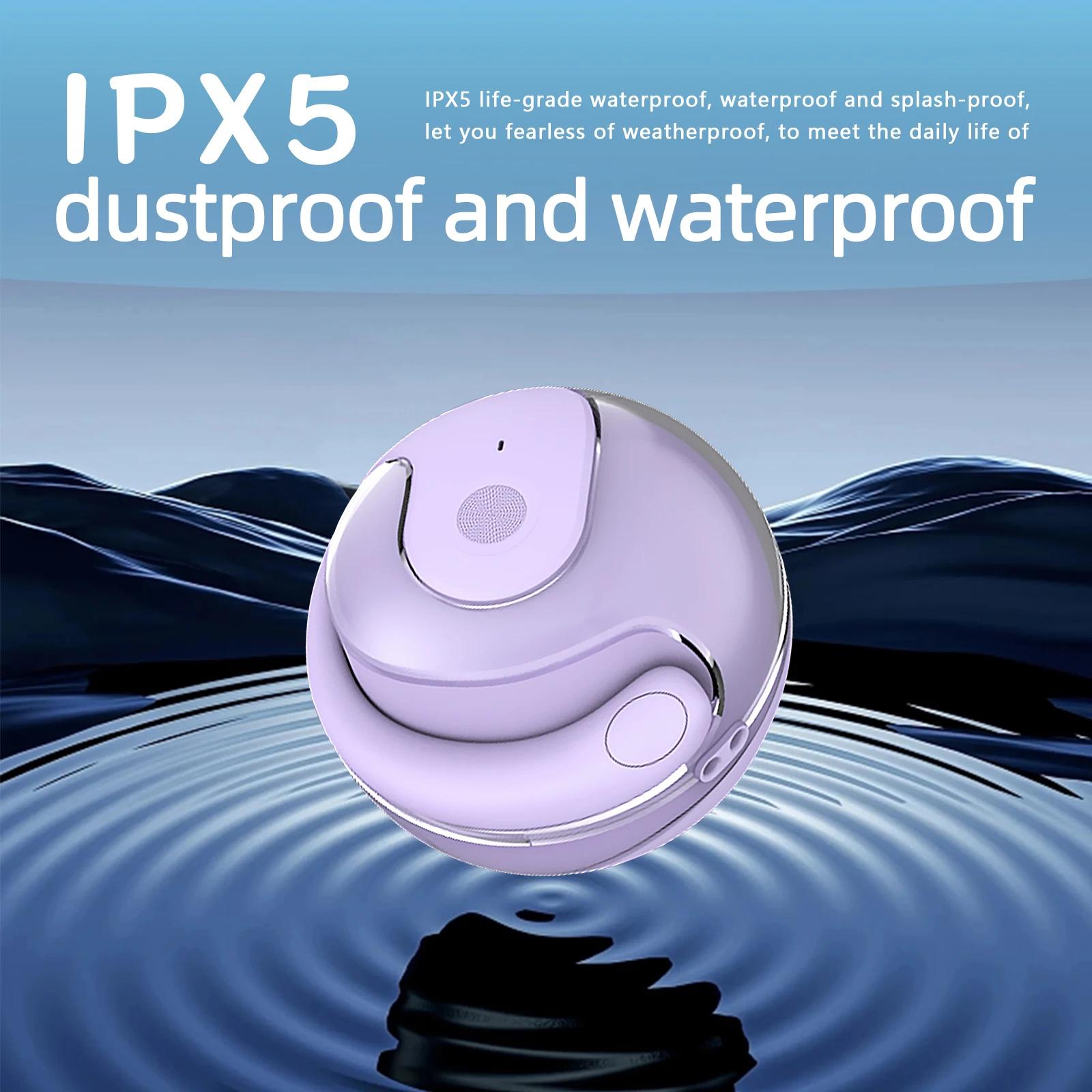 

Coconut Ball Design TWS Bluetooth-compatible Earphone Bone Conduction Ear Hanging Stereo Music Headset Nude