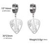 Teamer Vintage Musical Instrument Guitar Note Hoop Earrings Stainless Steel Music Party Rock Punk Pendant Jewelry for Women Girl