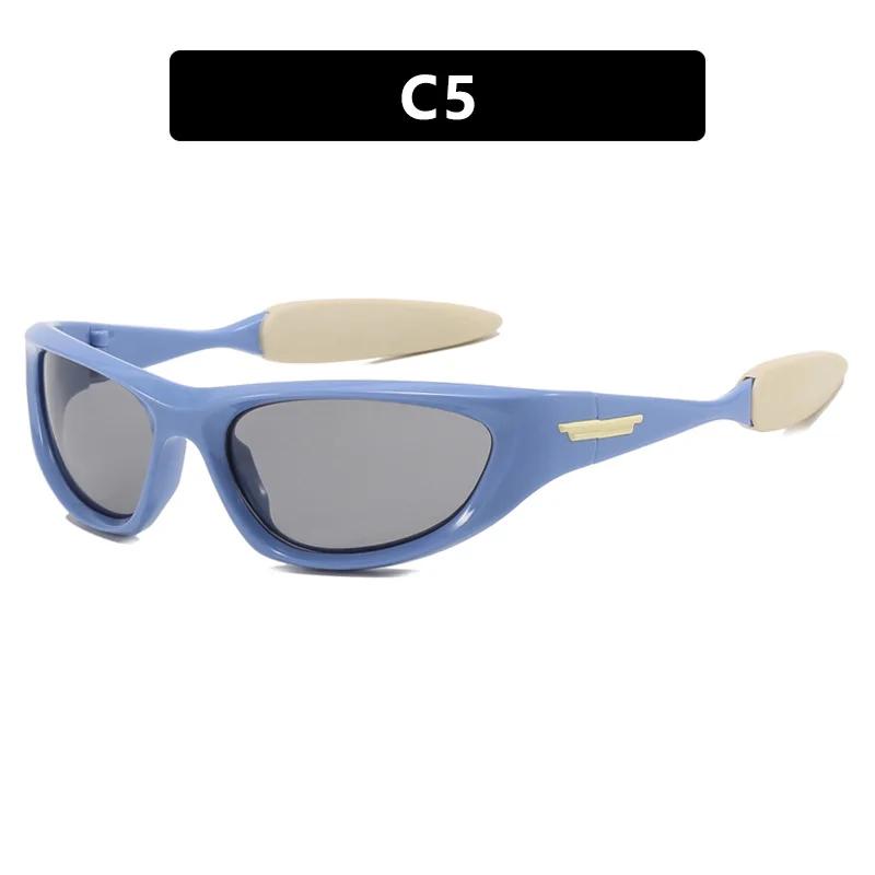 Y2K Outdoor Sunglasses Technology Inspired Concave Personalized Shaped Sunglasses Sports/fashion Dressing