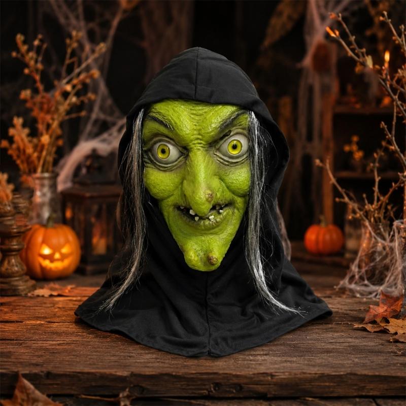 Masque de Costume de Personnage Vieilli avec Détail de Visage en Latex pour Photos de Fête, Spectacles Thématiques et Cosplay de Farce Saisonnière